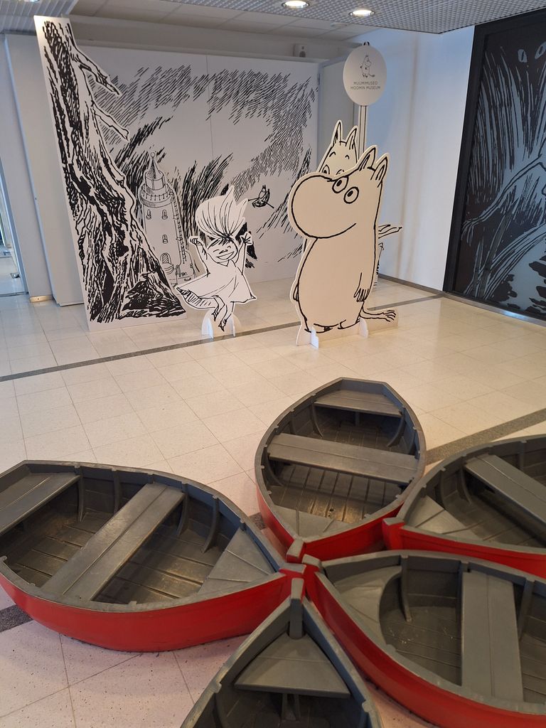 An interior shot of the Moomin Museum