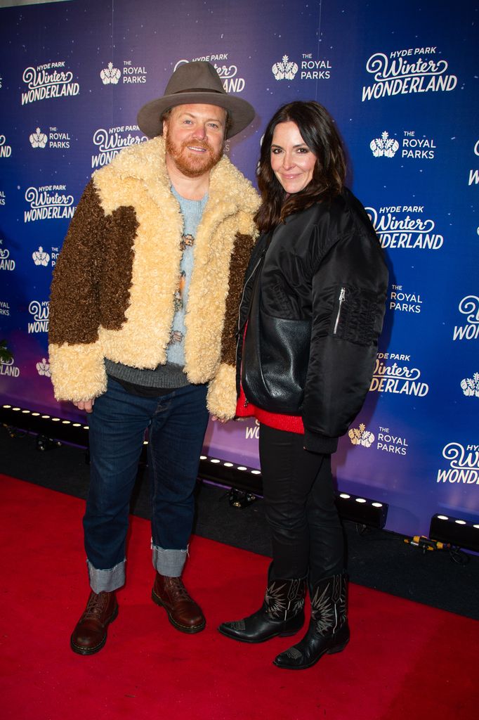Leigh Francis aka Keith Lemon and Jill Carter attends the Hyde Park Winter Wonderland Charity Preview Night at Hyde Park on November 16, 2023