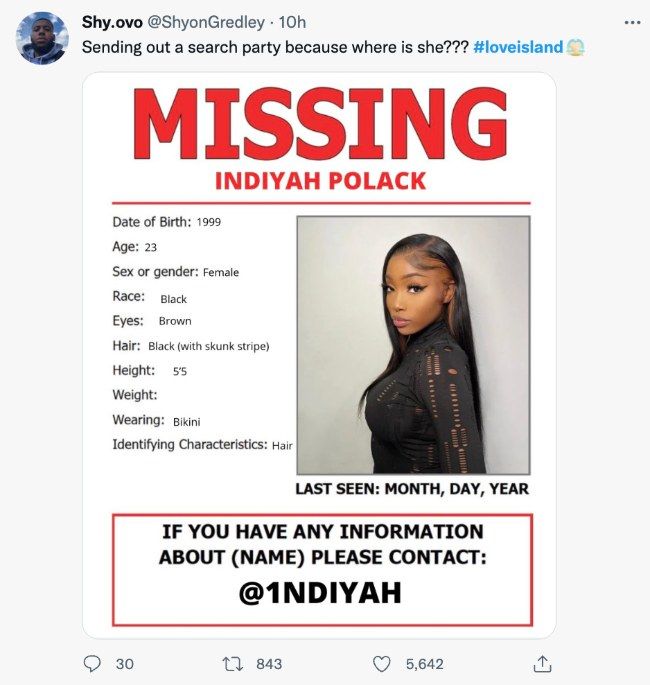 indiyah missing