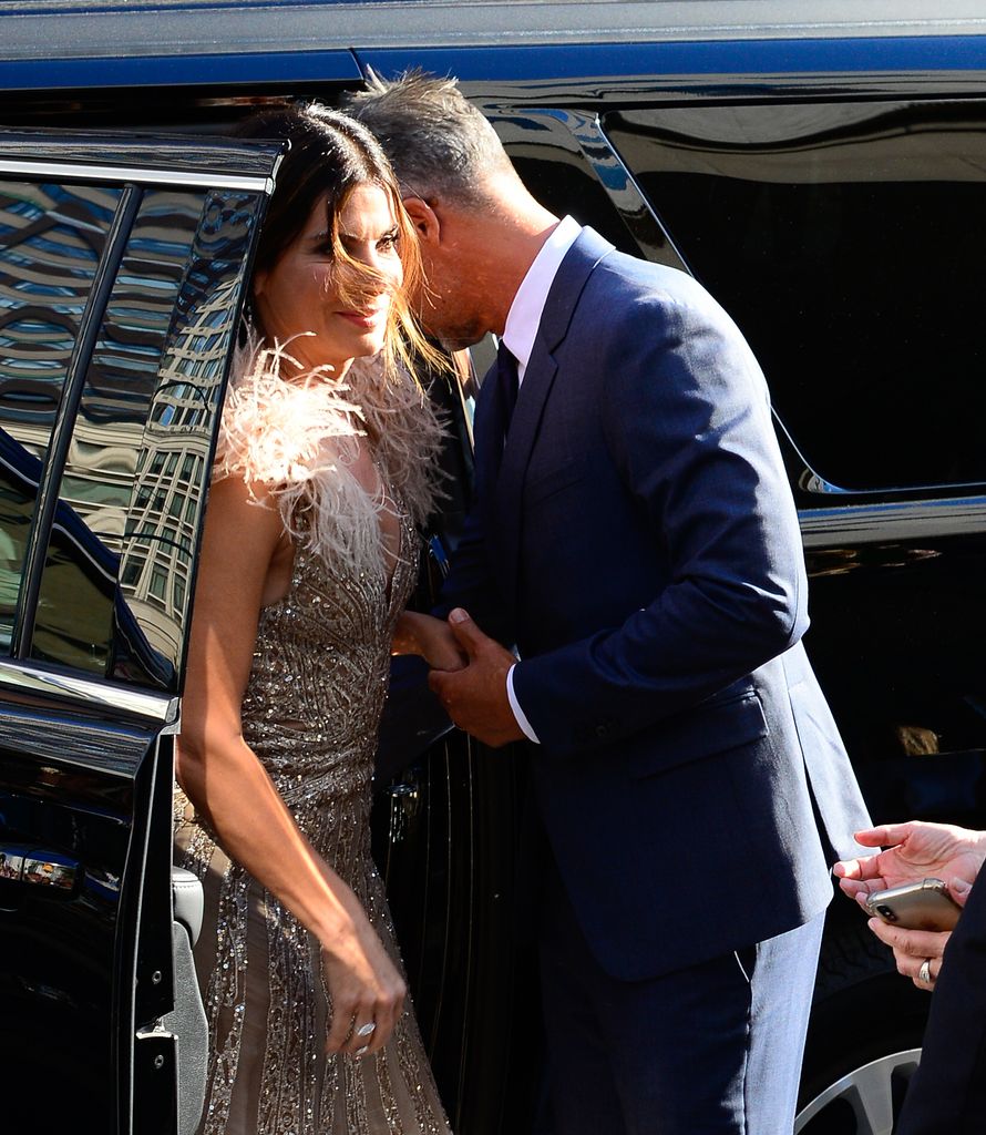 Sandra Bullock and Bryan Randall are seen in Midtown on June 5, 2018 in New York City