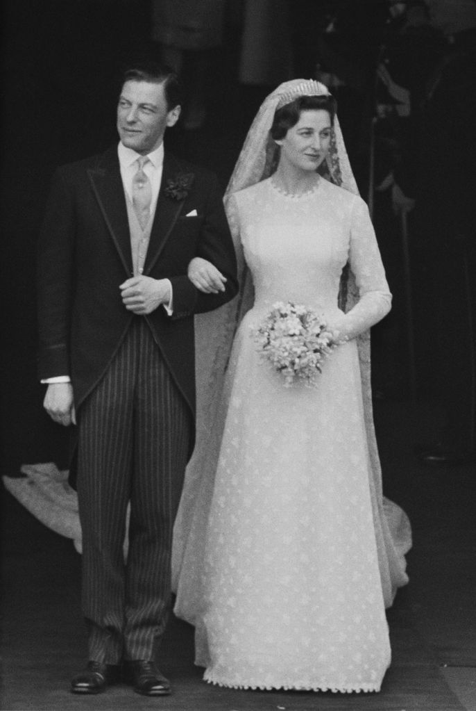 Princess Alexandra arm in arm with her new husband Angus