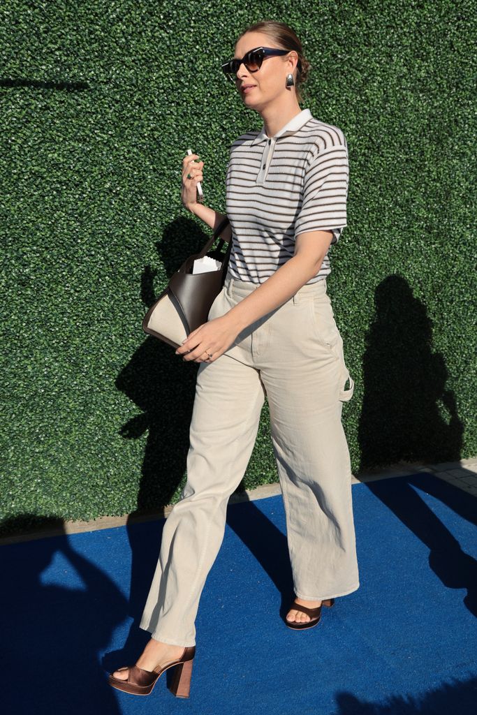 Maria Sharapova attends the men's final on day fourteen of the 2024 US Open Tennis Championships at the USTA Billie Jean King Tennis Center on September 8, 2024 in Flushing Meadows, Queens, New York City