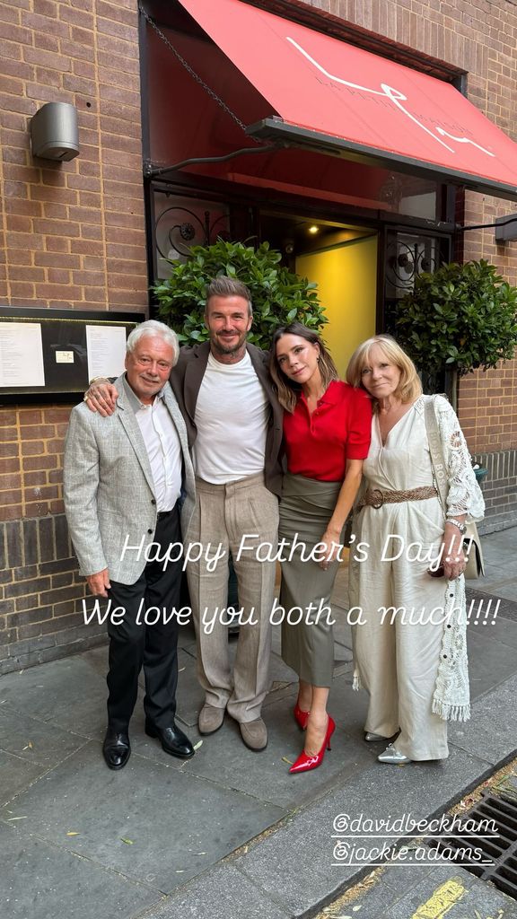 Victoria shared an image from her Father's Day 2025 celebrations on Instagram