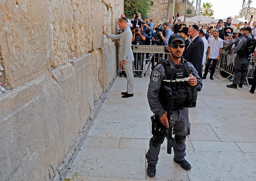 prince william Western Wall security