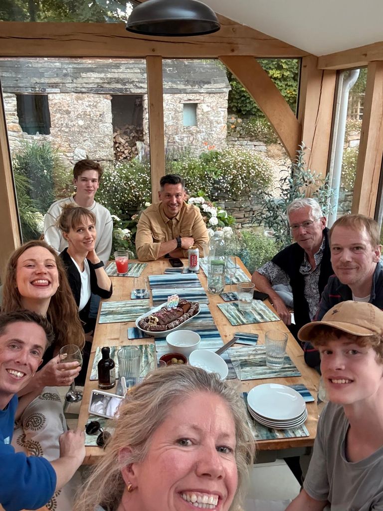 A family dinner at Moss Farmhouse