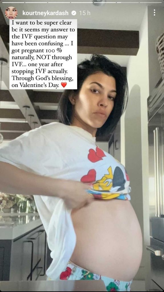 Kourtney clarifies her posts about her pregnancy