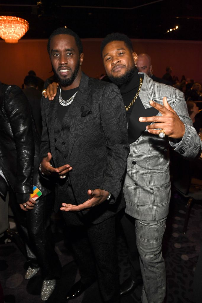  (L-R) Sean 'Diddy' Combs and Usher 