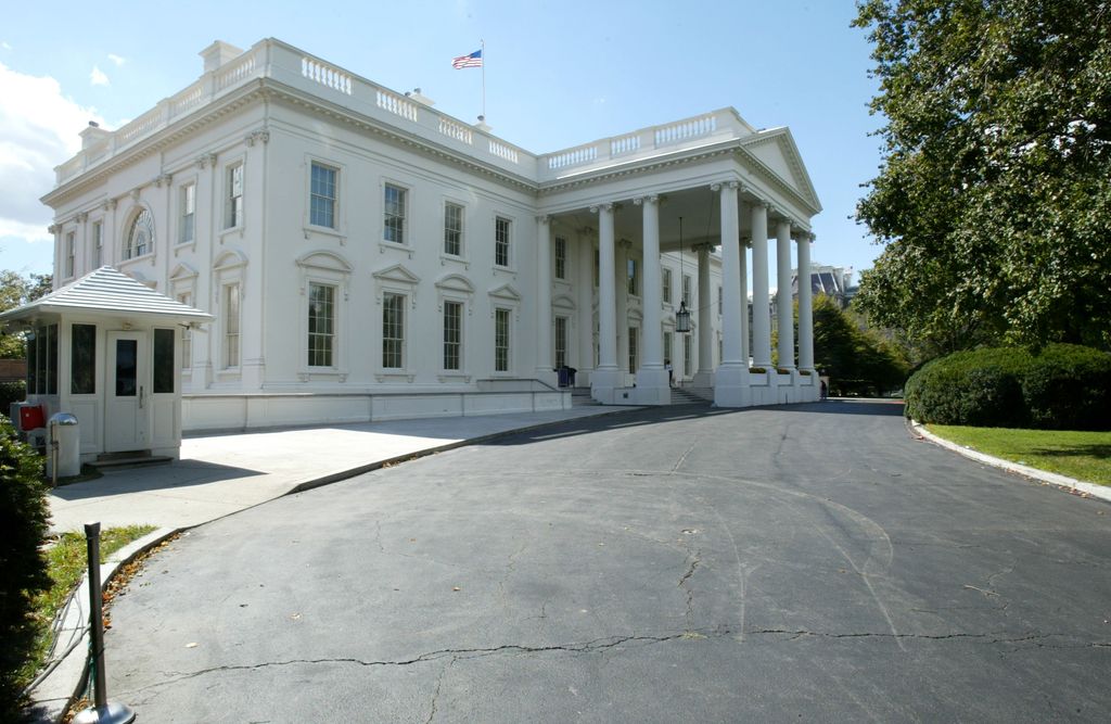 The exterior of the White House in Washington, DC. 