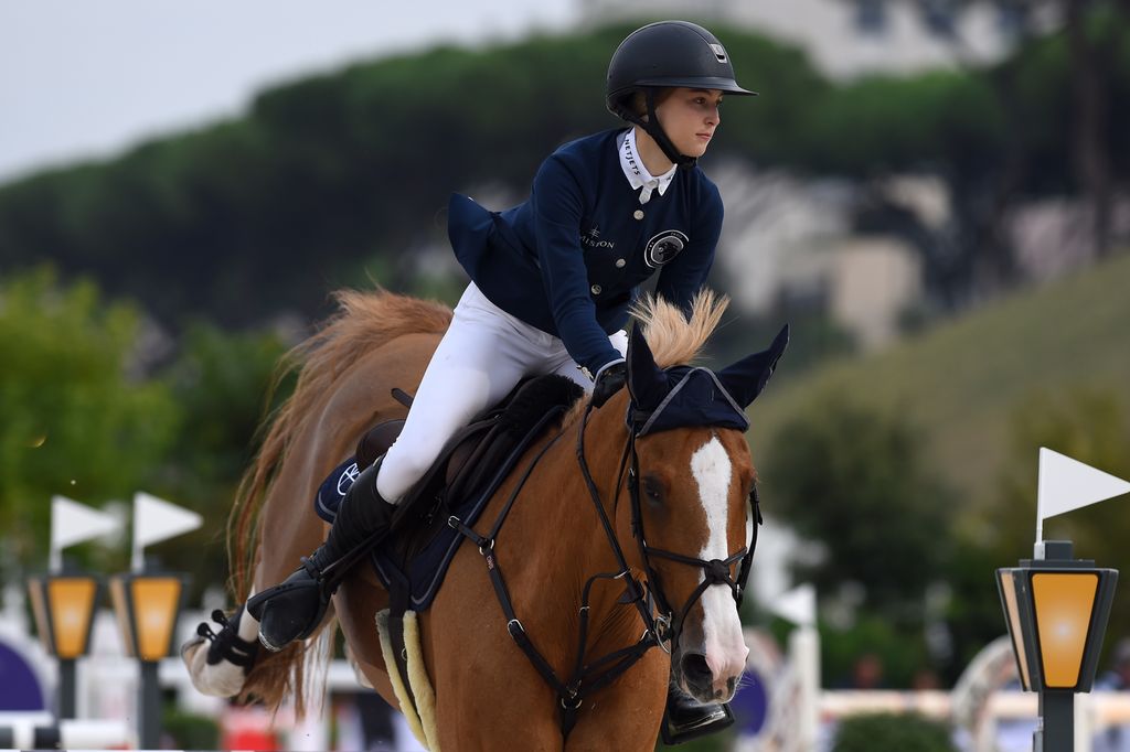 Eve Jobs pendant le stade romain de la Longines Global Champion League of Forcy Racing au Circus Maximus. Rome (Italie), 10 septembre 2021