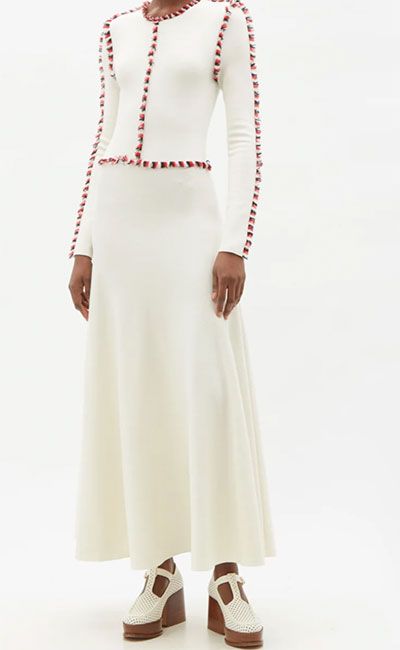 gabriela hearst white fringe dress