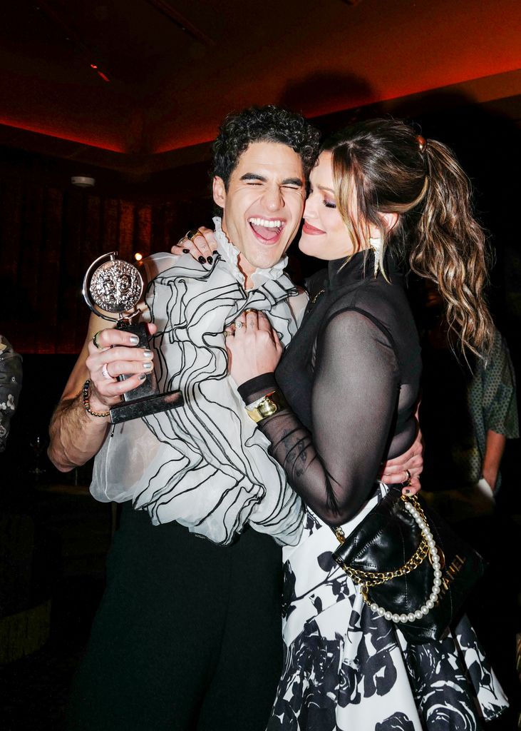 Darren Criss, Mia Criss attends the 3rd Annual Tony Awards After After Party co-hosted by Darren Criss & Julianne Hough with Johnnie Walker Blue Label at Crane Club on June 08, 2025 in New York, New York