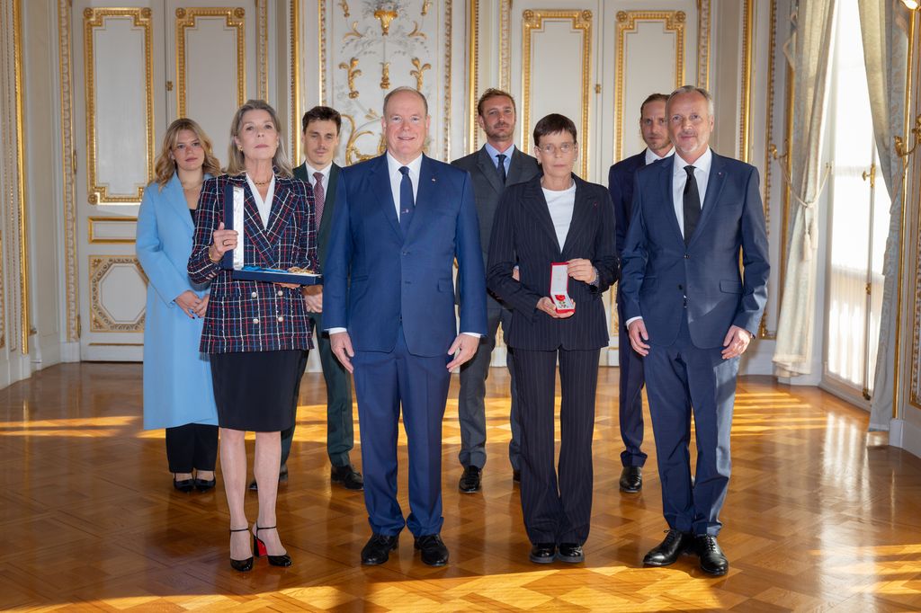 Prince Albert, Princess Caroline and Princess Stéphanie.