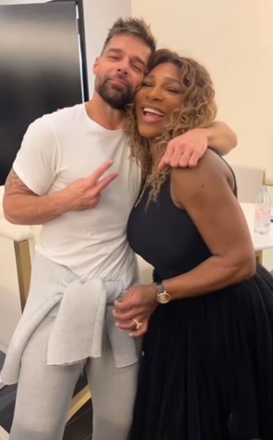Serena Williams with Ricky Martin