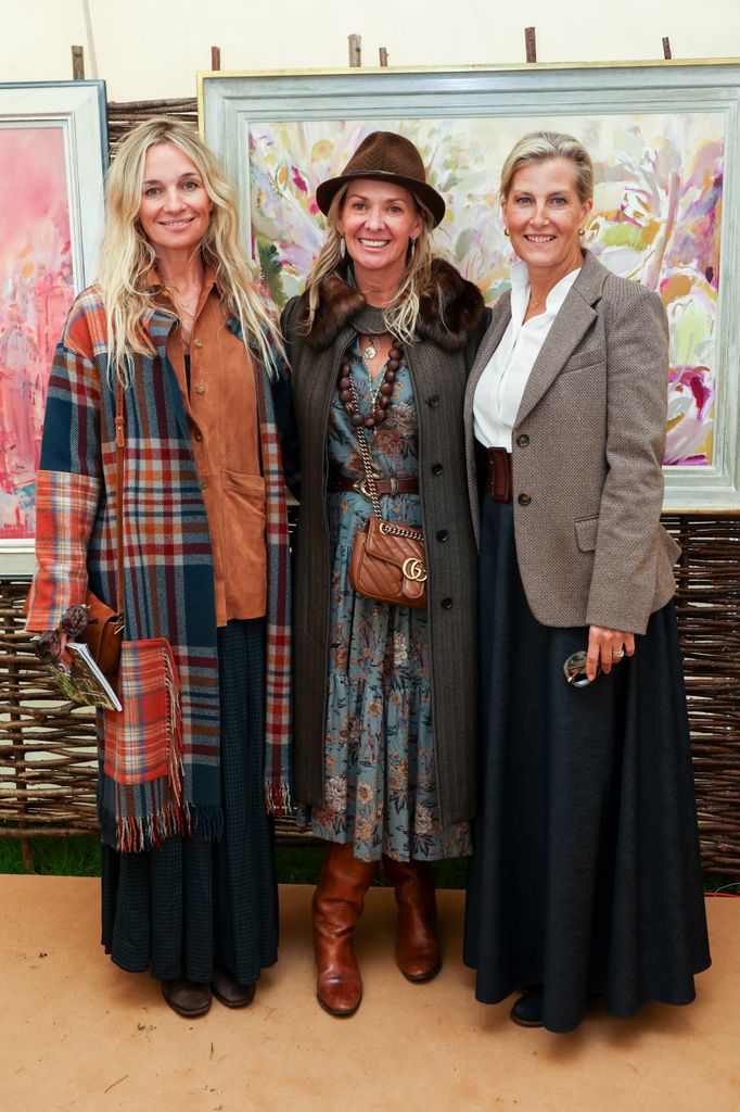 Jemma Powell, Fiona Howden and Sophie, Duchess of Edinburgh attend Cornbury House Horse Trials