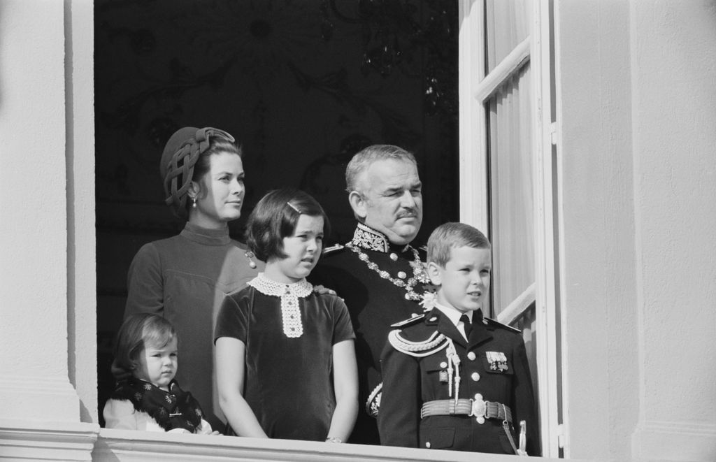 Princess Stephanie, Prince Albert, and Princess Caroline with their parents, Princess Grace and Prince Rainier in 1967