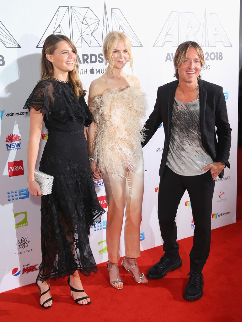 Antonia Kidman, Nicole Kidman and Keith Urban arrive for the 32nd Annual ARIA Awards 2018 at The Star on November 28, 2018 in Sydney, Australia