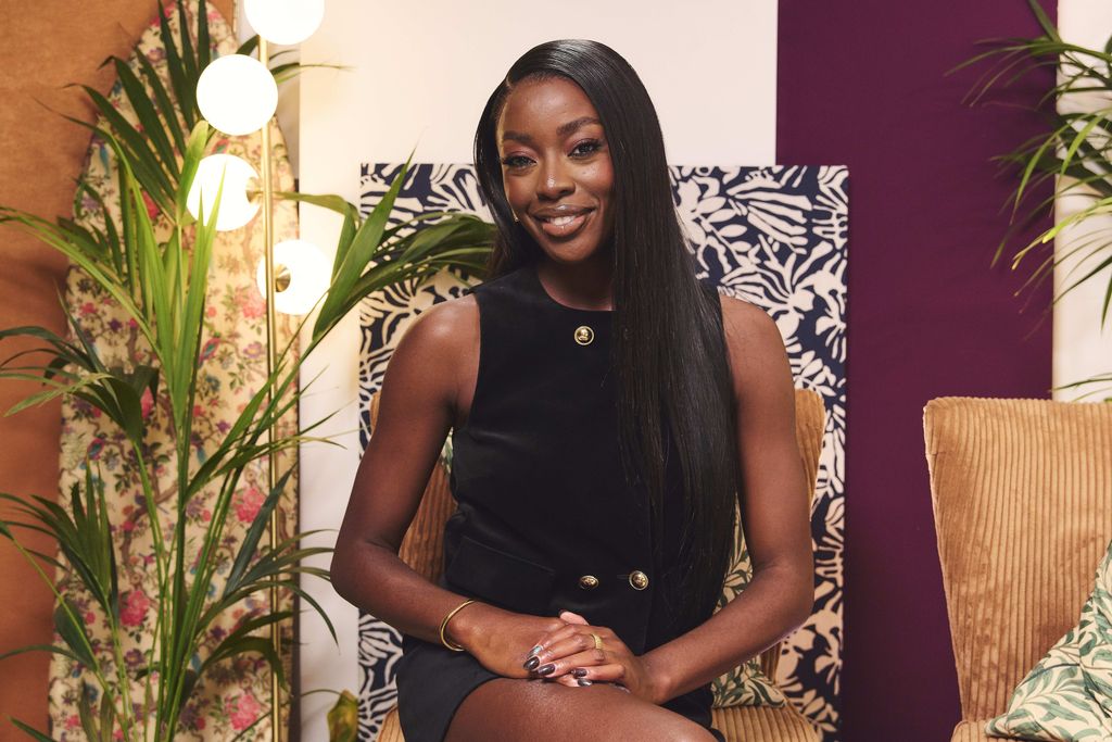 AJ Odudu's promo photos for the ITV show see her wearing the perfect LBD