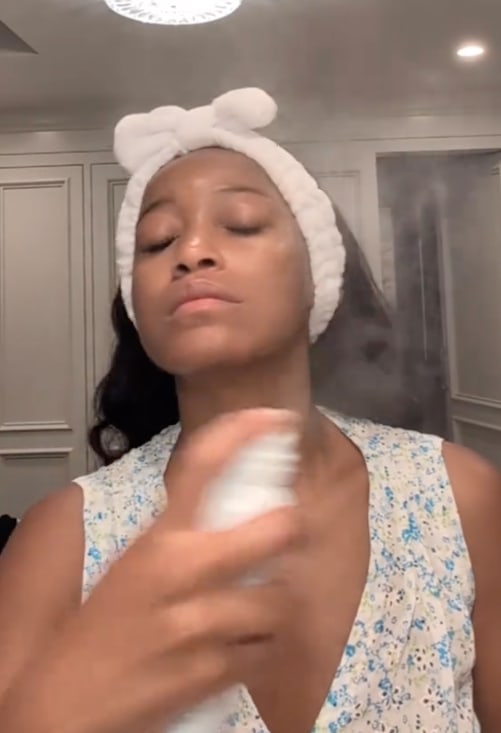 keke palmer thermal water for acne and hyperpigmentation.