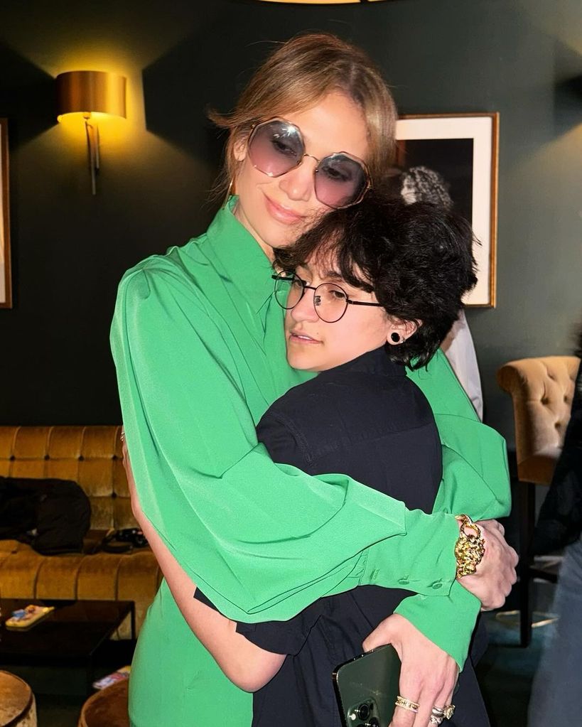 Jennifer Lopez with her child Emme in a photo shared on Instagram