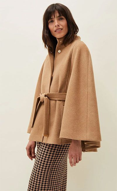 phase eight brown cape coat