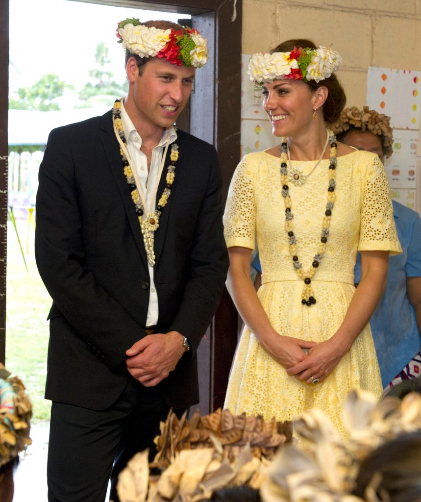 Prince William, Duke of Cambridge and Catherine, Duchess of Cambridge visit Nauti Primary School on September 18, 2012 in Tuvalu.