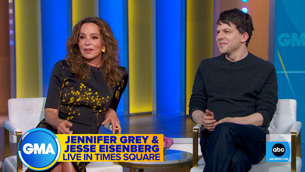 Jennifer Grey and Jesse Eisenberg on GMA