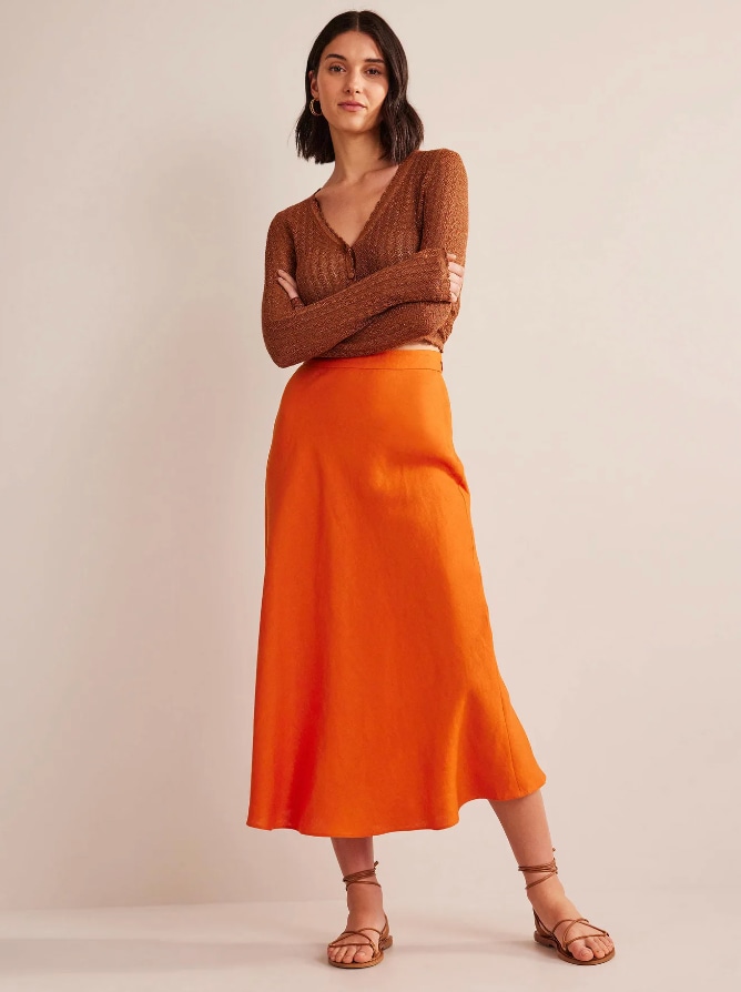 Boden orange skirt