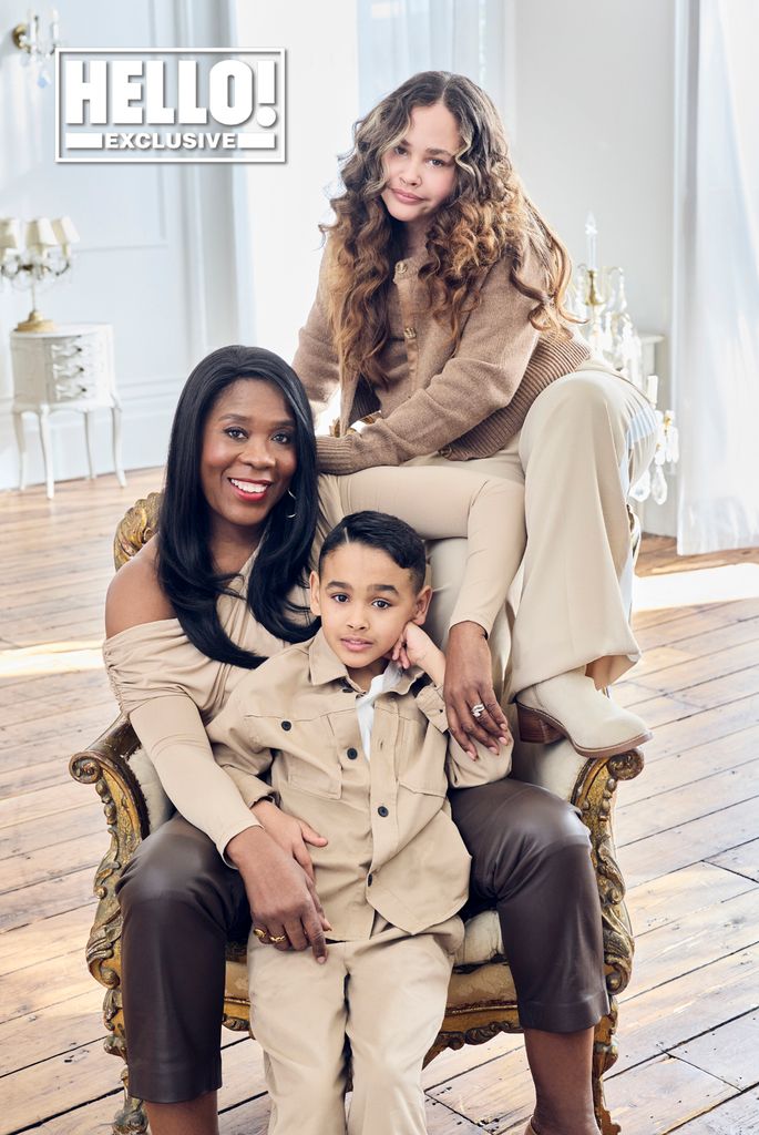 Tessa Sanderson poses for an exclusive Mother's Day photoshoot with HELLO!