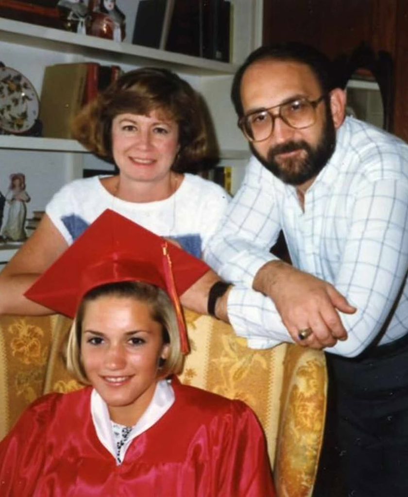 Gwen with her parents