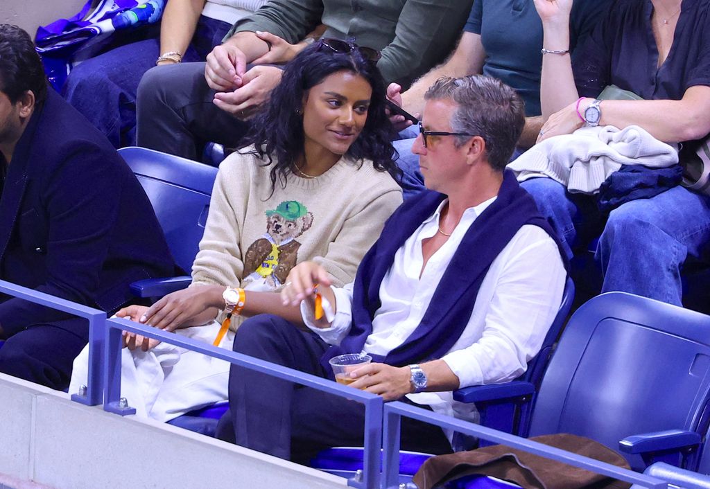 Simone Ashley and her new partner were watching Jannik Sinner's match