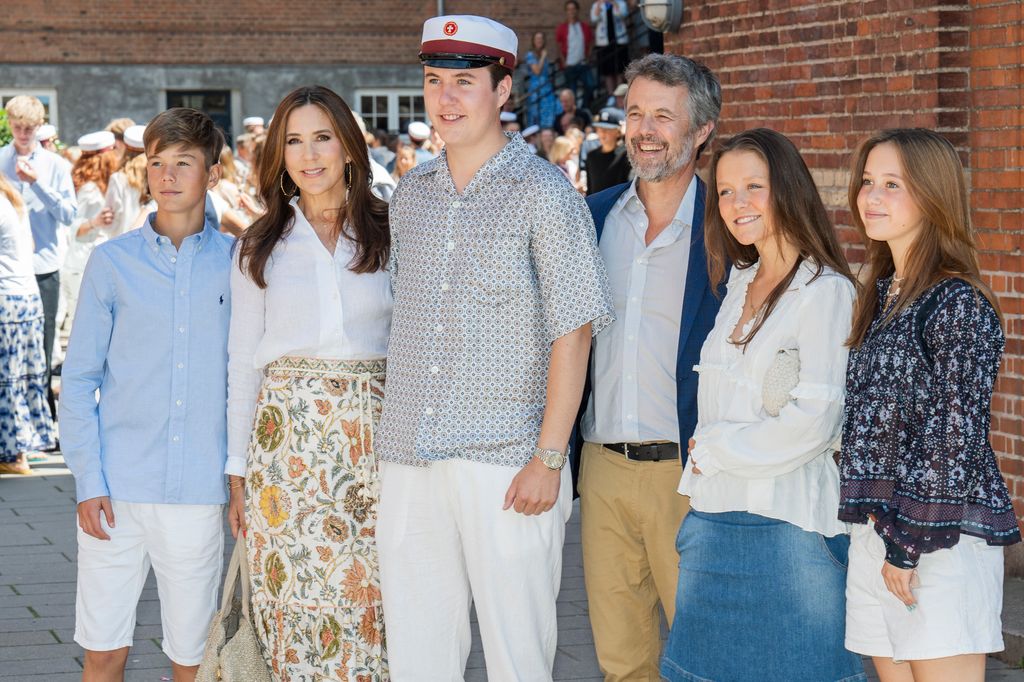 Frederik, Mary and their children at Christian's graduation