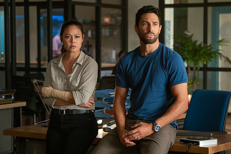 Vanessa Lachey as Jane Tennant and Noah Mills as Jesse Boone in NCIS: Hawai'i