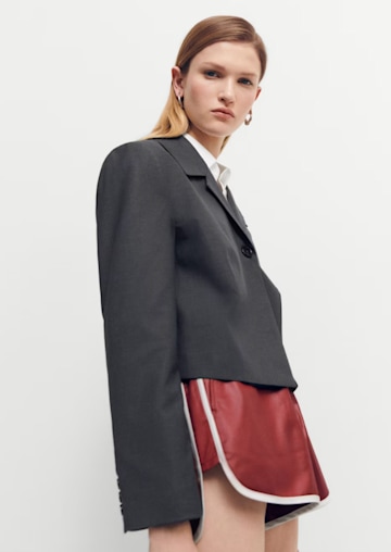 Cropped wool jacket from Mango