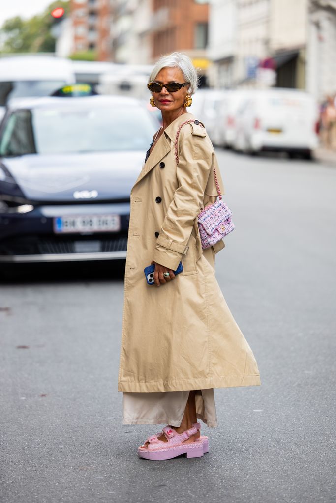 Vintage trench coats were major at Copenhagen Fashion Week