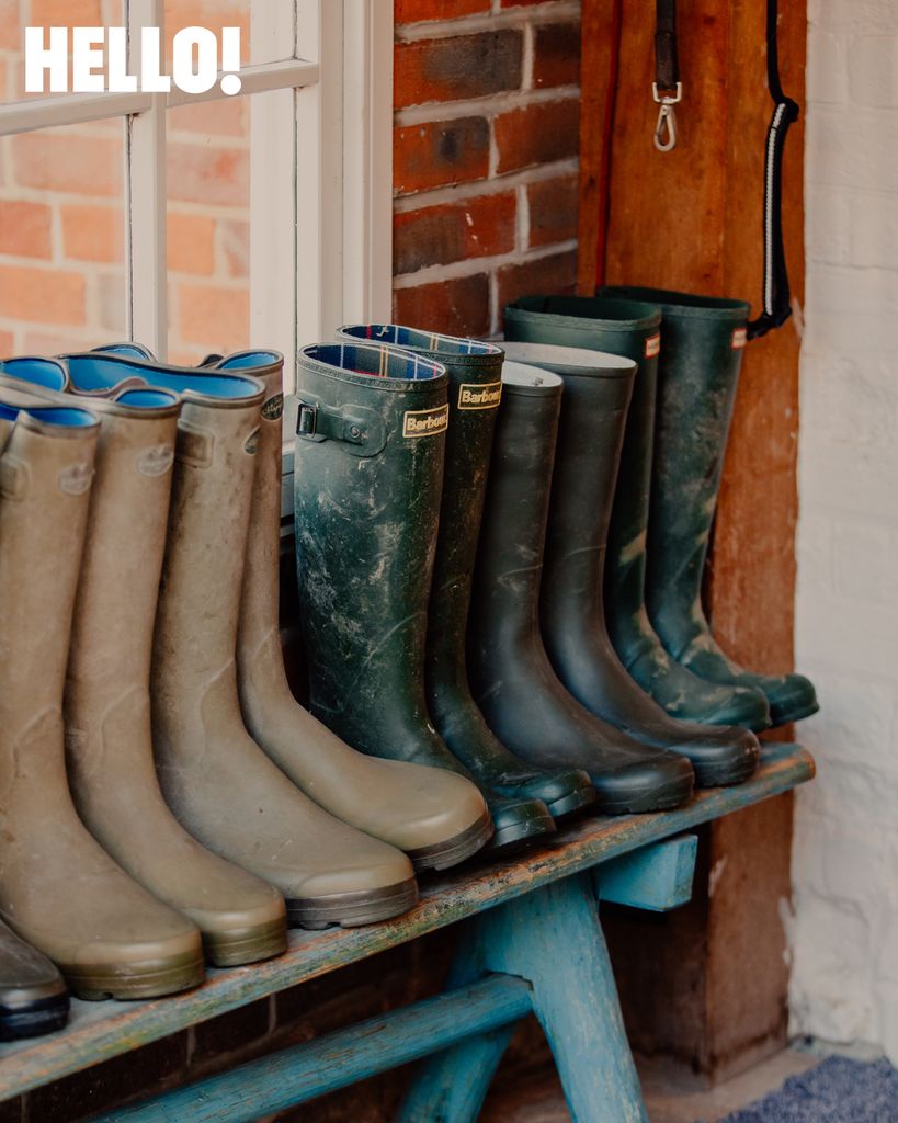 Wellies lined up 