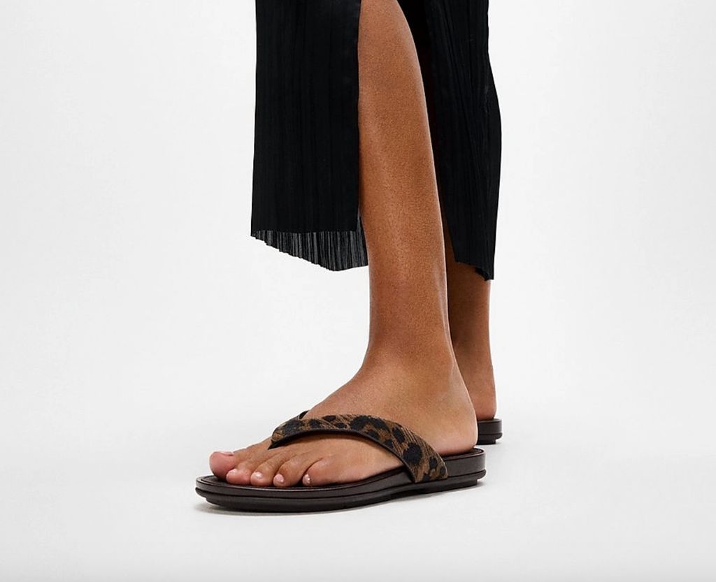 Fitflop Gracie Leopard Suede Flip-Flops