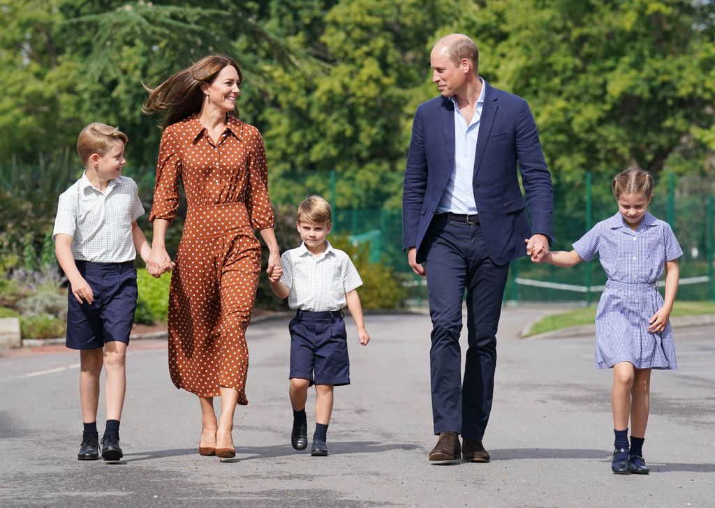 George, Charlotte und Louis am ersten Tag in Lambrook