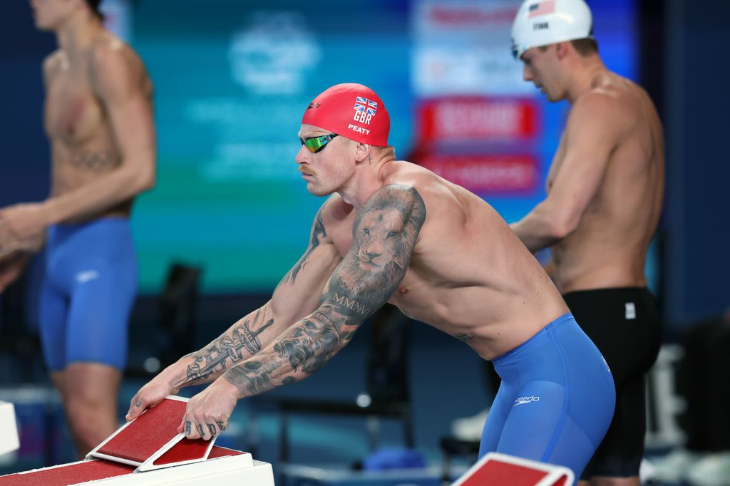 swimmer preparing to compete