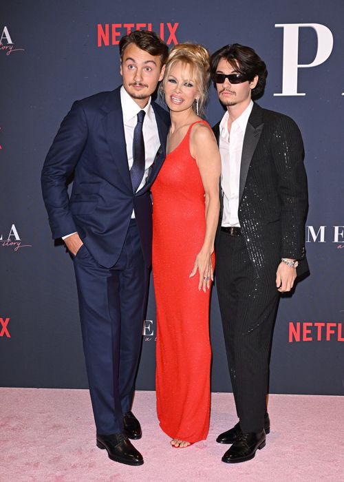 pamela anderson with dylan and brandon