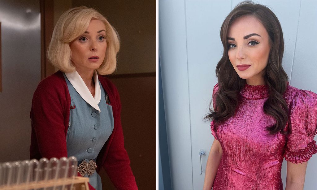 Helen George in and out of costume