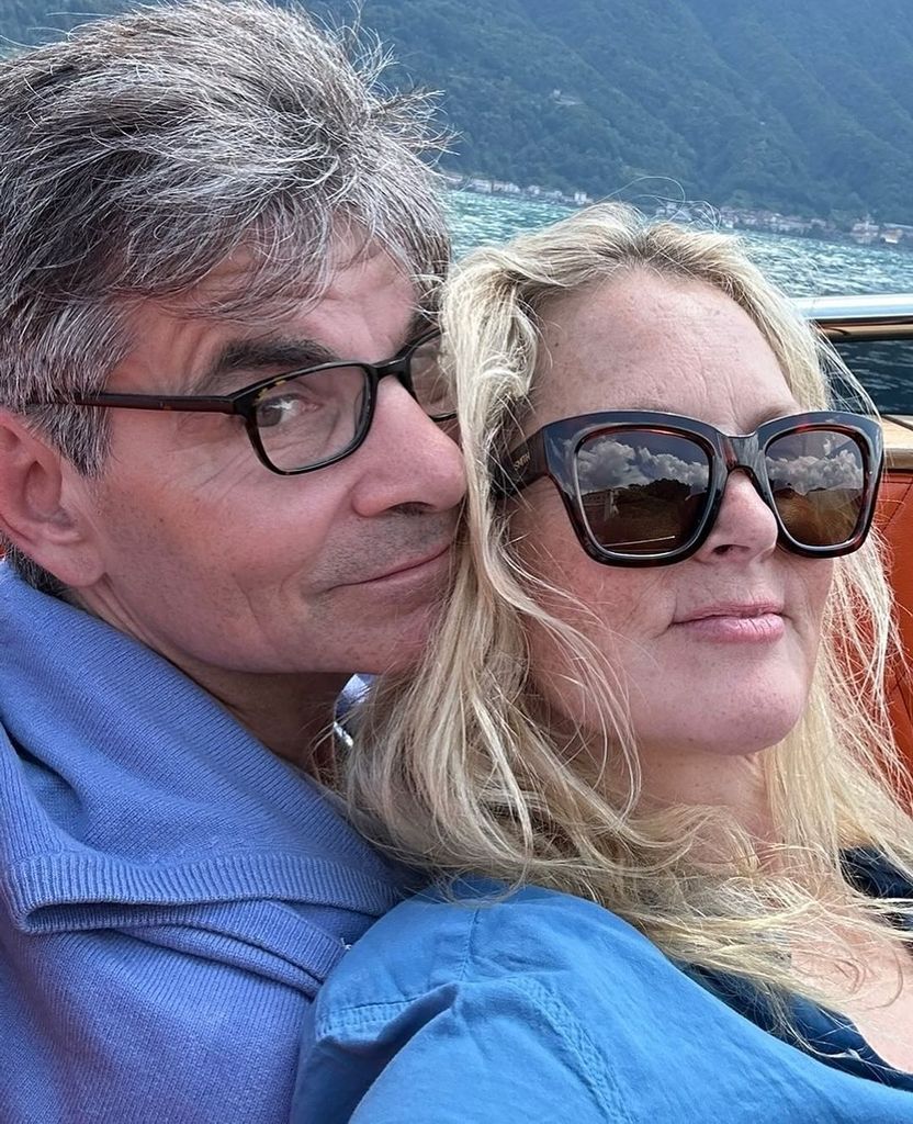 George Stephanopoulos and Ali Wentworth pose for a selfie on their lakeside vacation, shared on Instagram