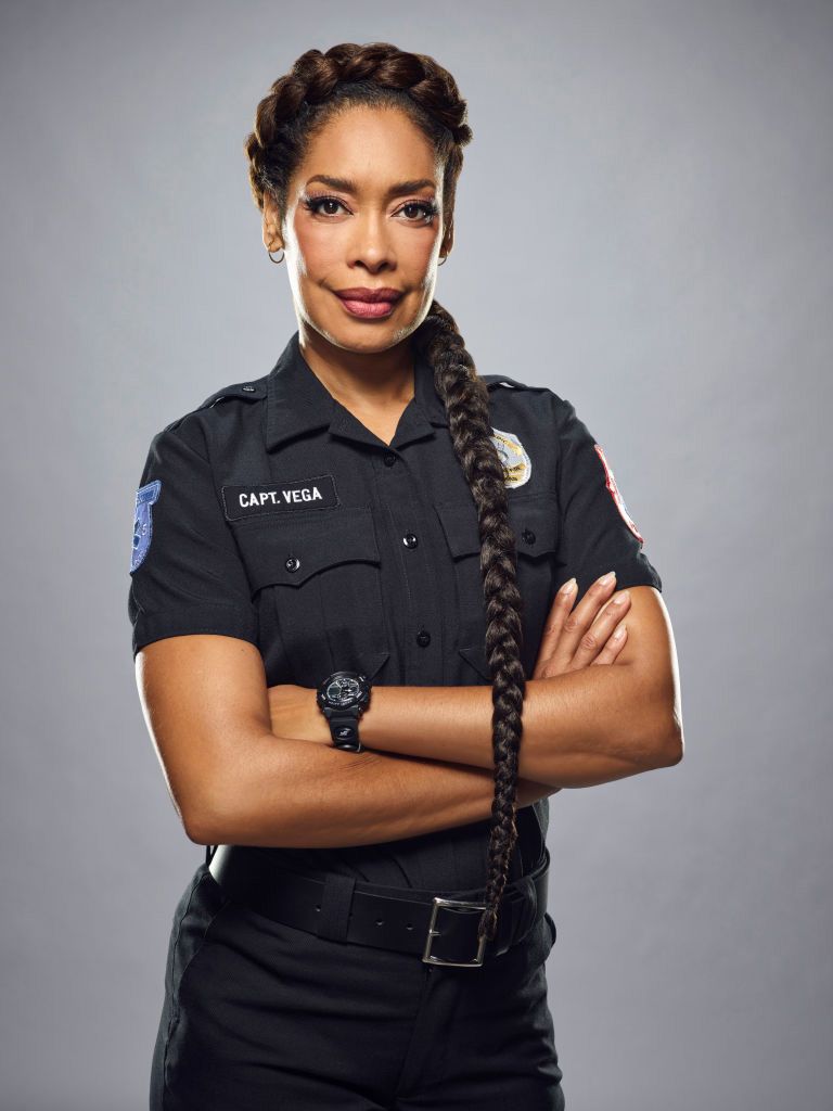 Gina Torres in character as Tommy Vega in Lone Star