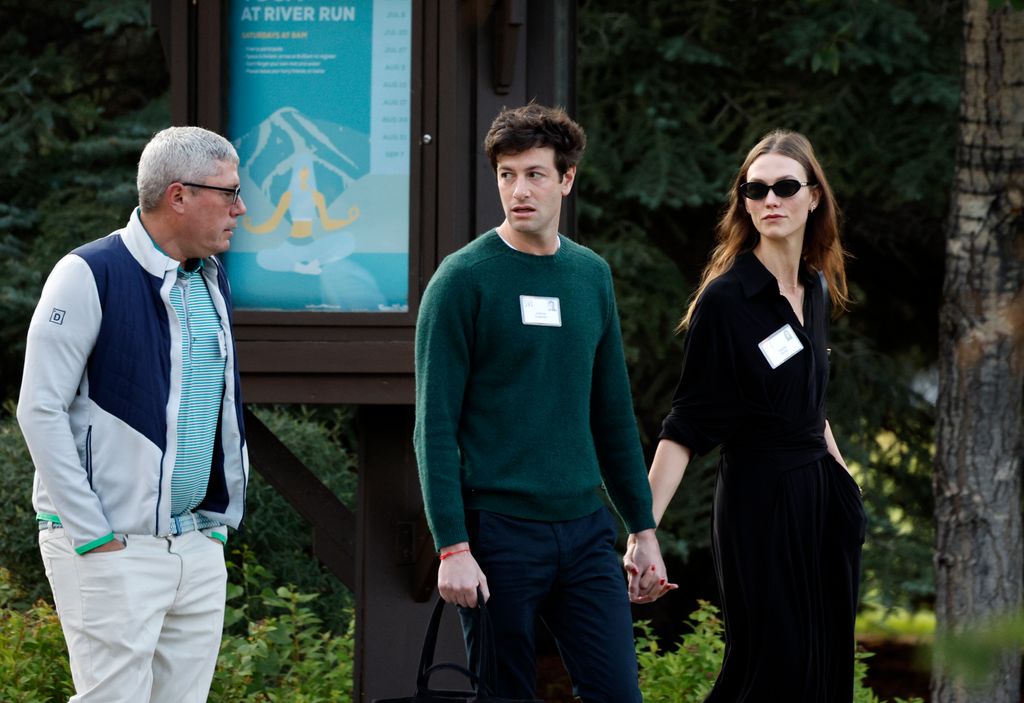 Henry Ellenbogen, Founder, Managing Partner of Durable Capital Partners, Josh Kushner, Founder and Chief Executive Officer of Thrive Capital Management and his wife, Karlie Kloss, former Victoria Secret's Angel model, attend the Allen & Company Sun Valley Conference on July 10, 2024 in Sun Valley, Idaho. The annual gathering organized by the investment firm Allen & Co brings together the world's most wealthy and powerful figures from the media, finance, technology and political spheres at the Sun Valley Resort for the exclusive weeklong conference.