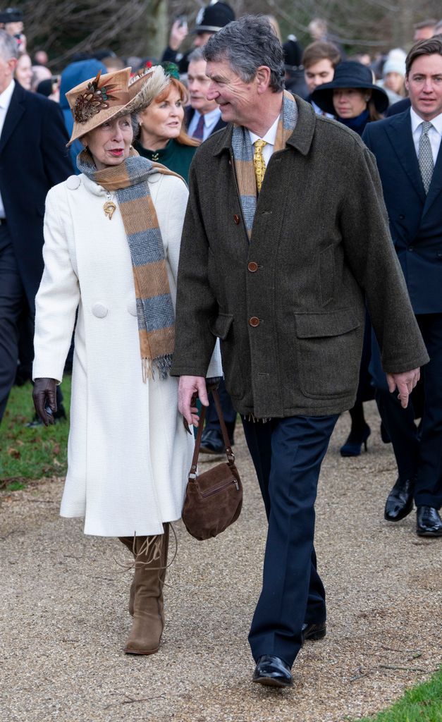Timothy Laurence and Princess Anne, Princess Royal attend the Christmas Day service at St Mary Magdalene Church 