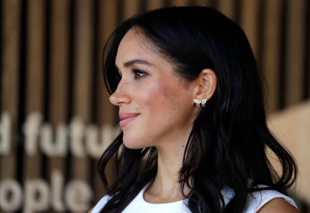 During the couple's tour of Australia back in 2018, Meghan wore a pair of butterfly studs, which once belonged to her late mother-in-law