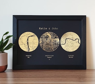 personalised map frame etsy 