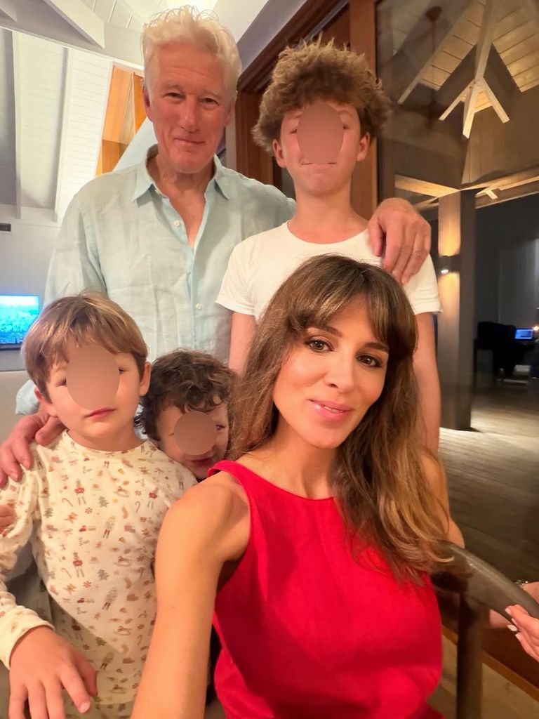 Richard Gere avec sa femme et ses trois enfants