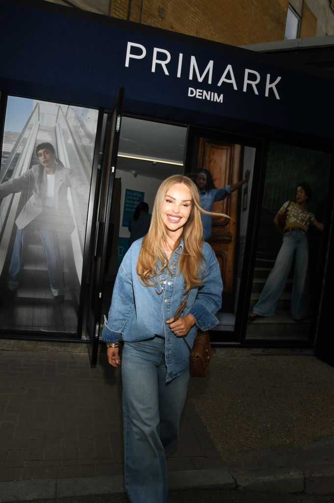 Katie Piper outside Primark pop-up store
