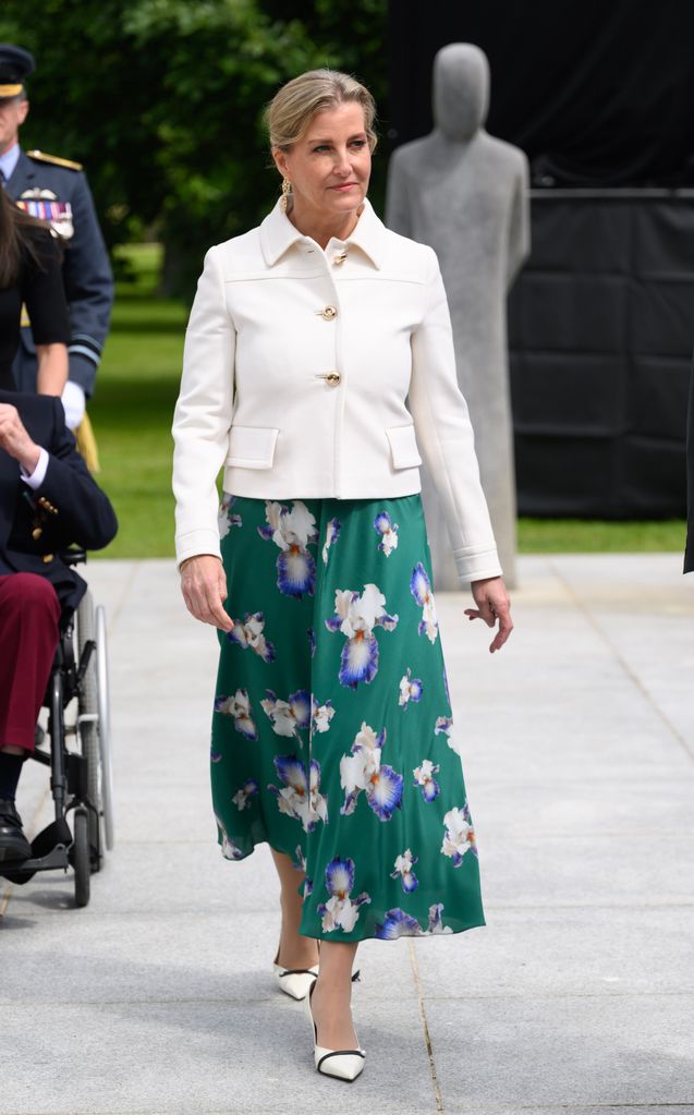  Sophie, Duchess of Edinburgh attends the UK National Service of Remembrance for veterans, their families and descendants hosted by the Royal British Legion at The National Memorial Arboretum on June 6, 2024 in Alrewas, Staffordshire