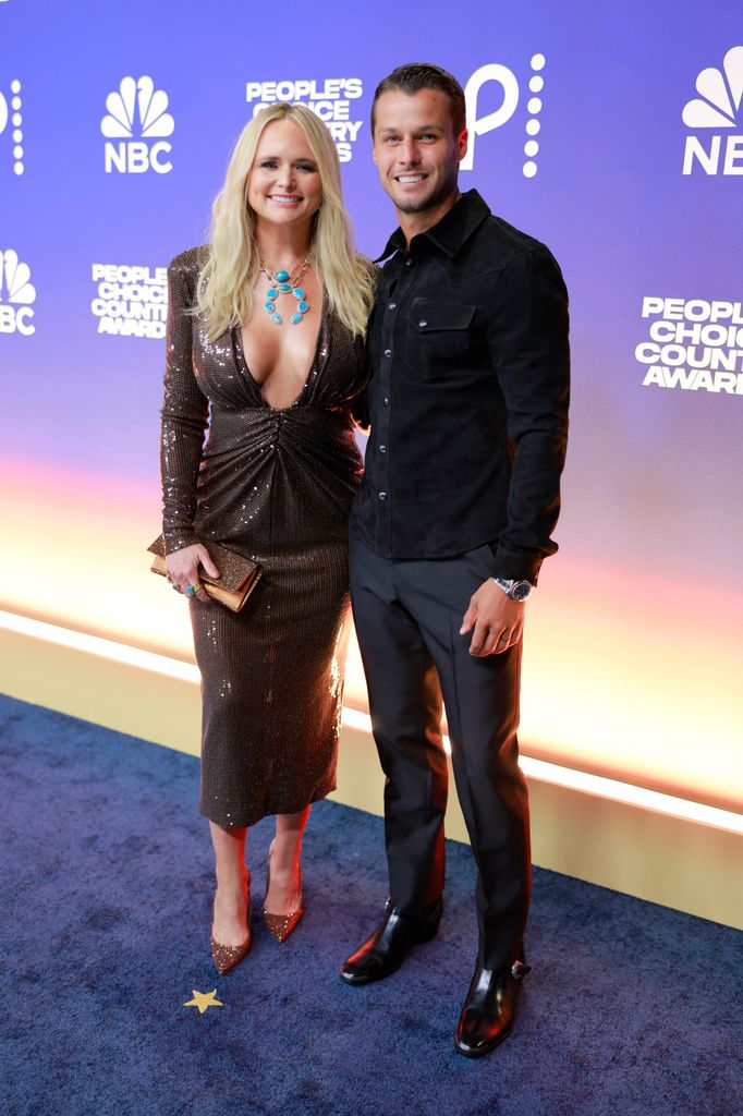 Miranda Lambert and Brendan McLoughlin attend the 2024 People's Choice Country Awards at Grand Ole Opry House on September 26, 2024 in Nashville, Tennessee